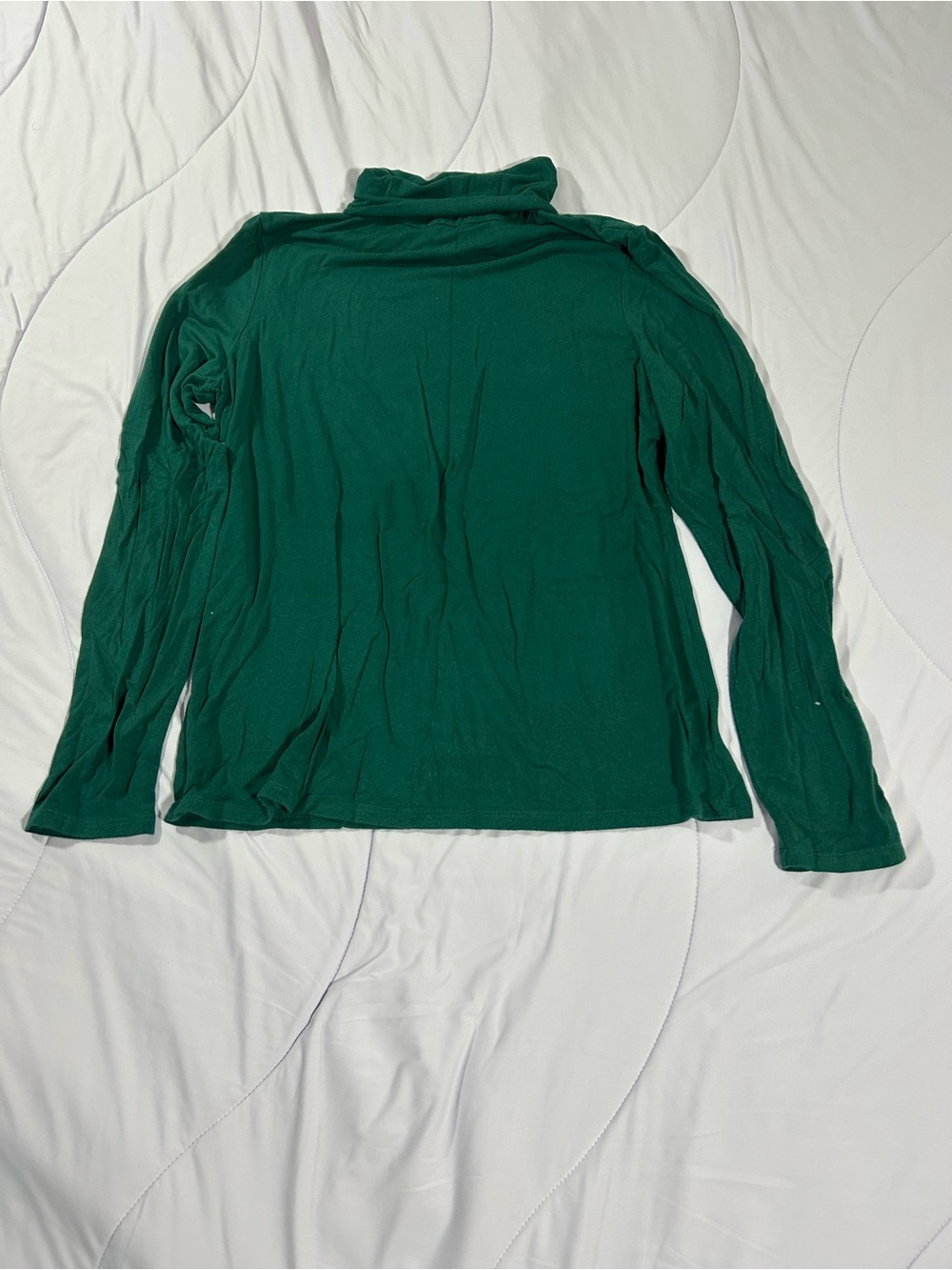 Green Long-Sleeve Turtleneck Top - Women